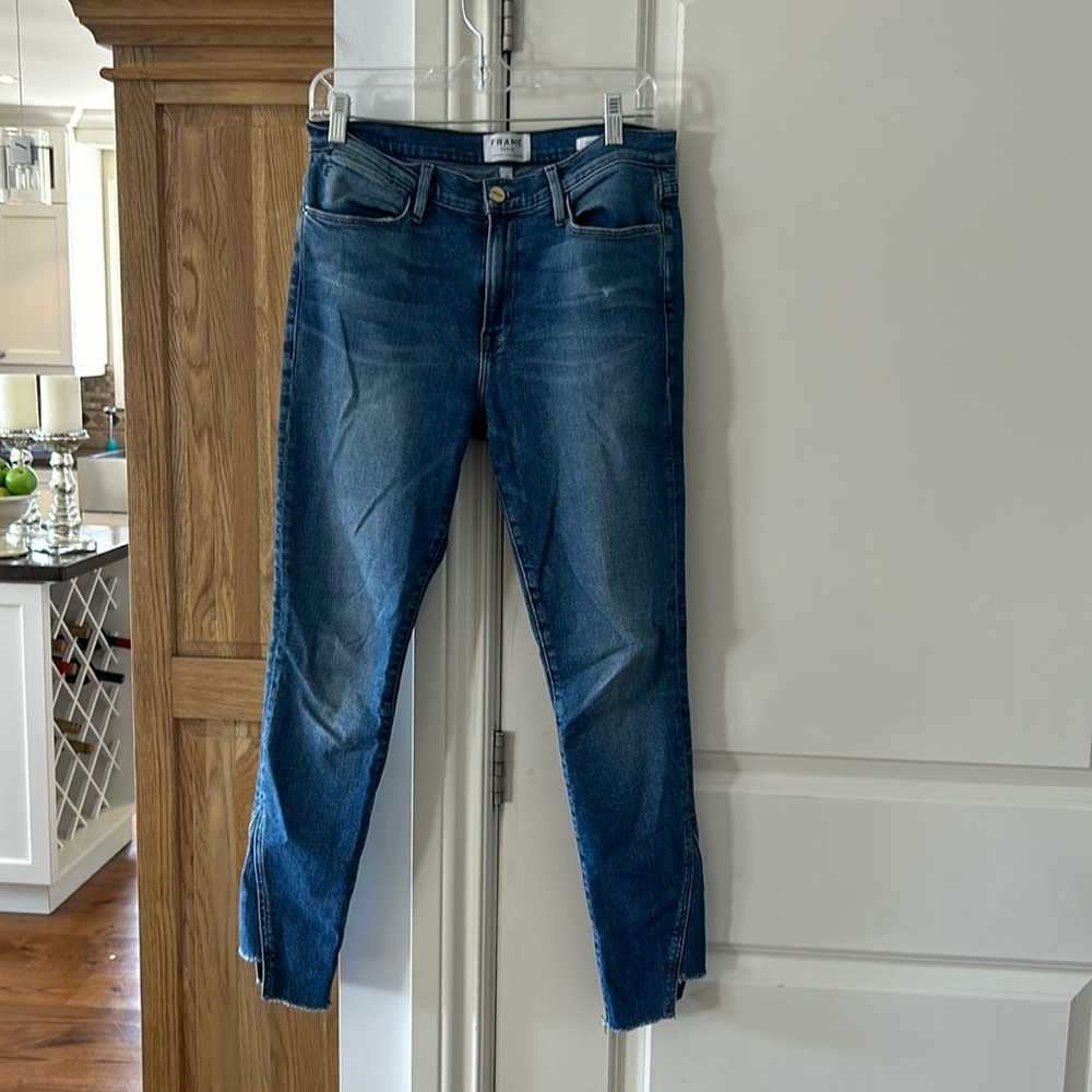 FRAME le skinny high rise 30 euc womens jeans